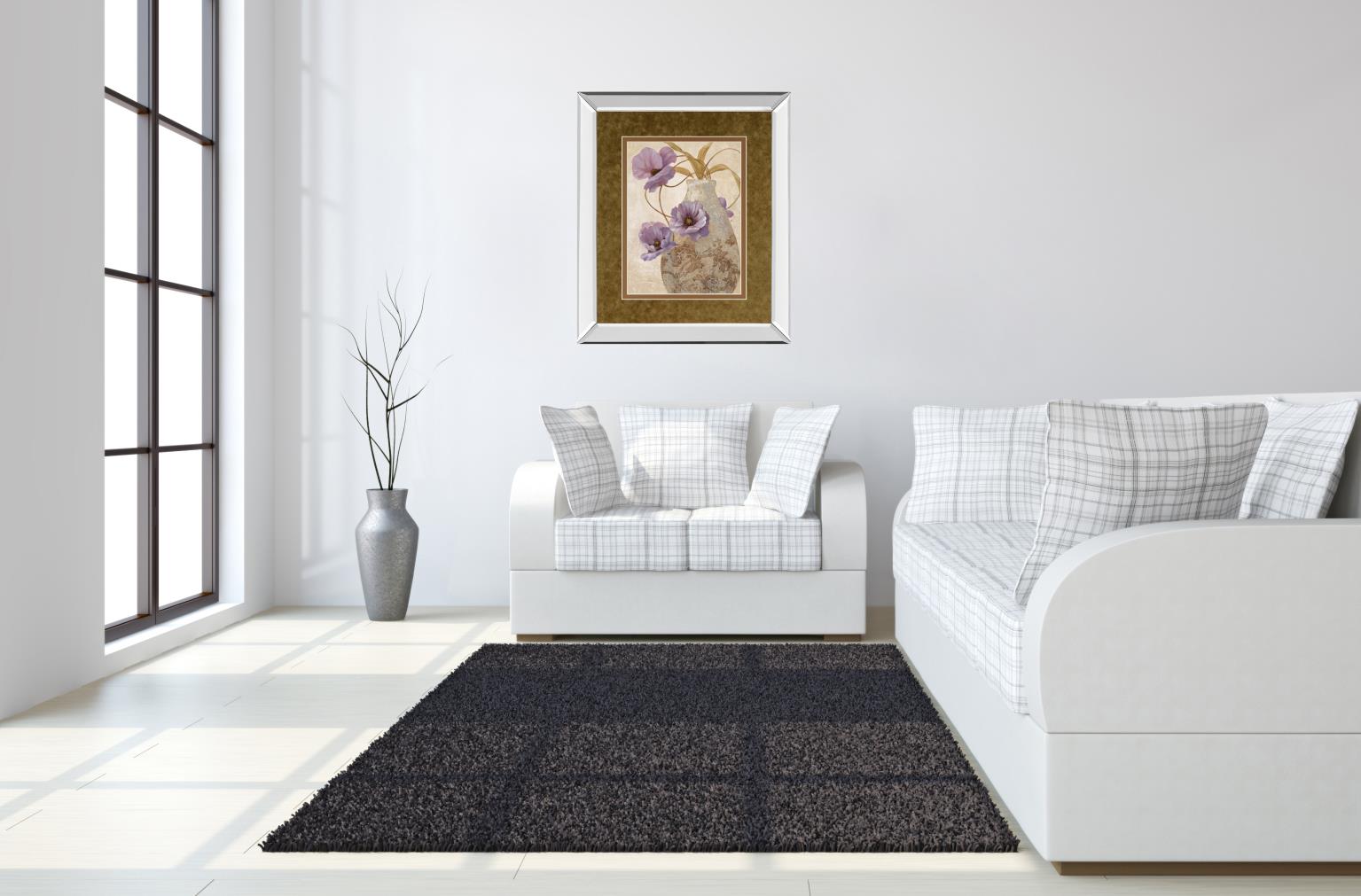 Mirrored Frame Purple Sophistication Ii By Nan 34X40 Mirror Frame Print
