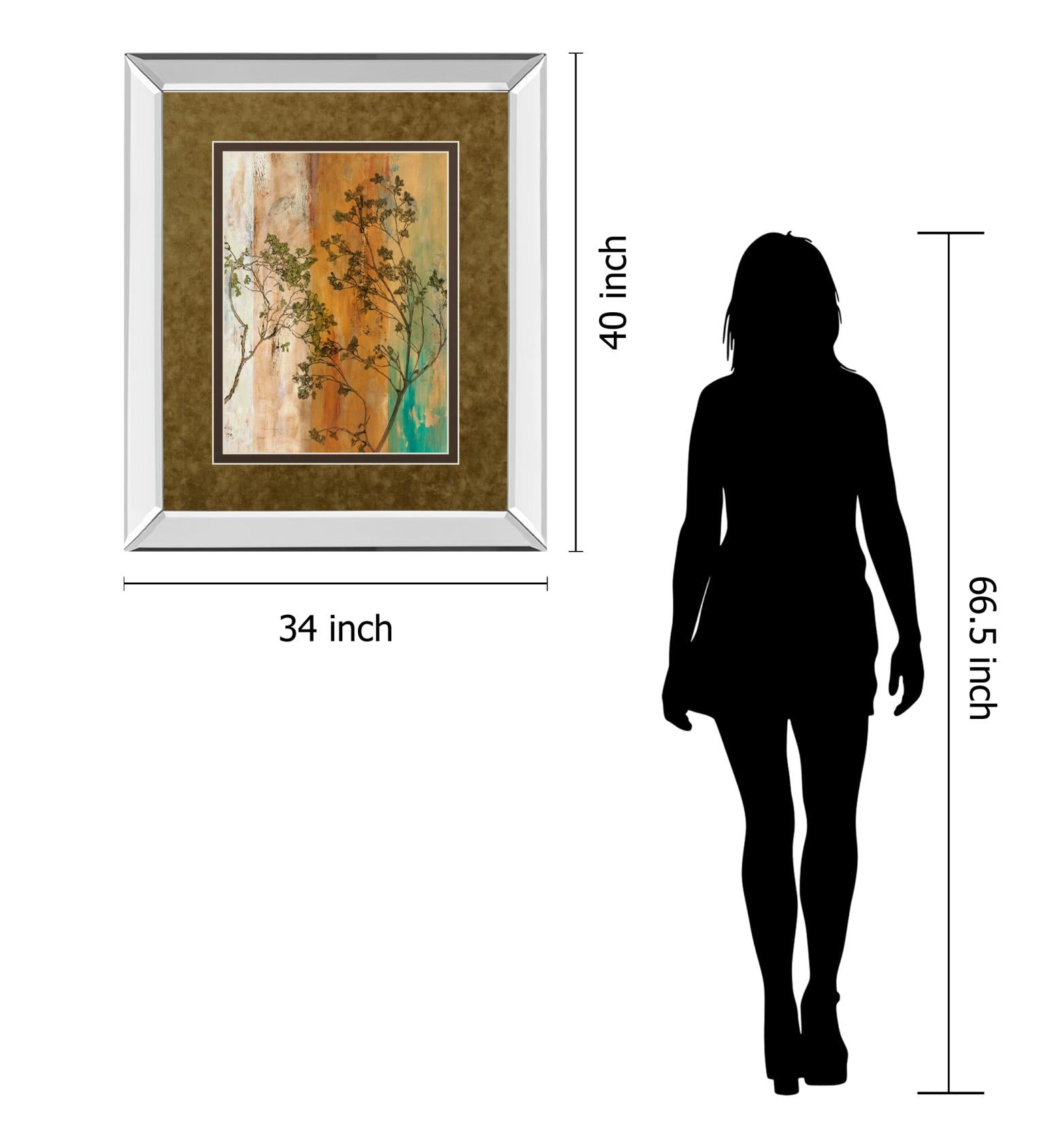 Mirrored Frame Spring Branch Ii By Â Norm Olson 34X40 Mirror Frame Print