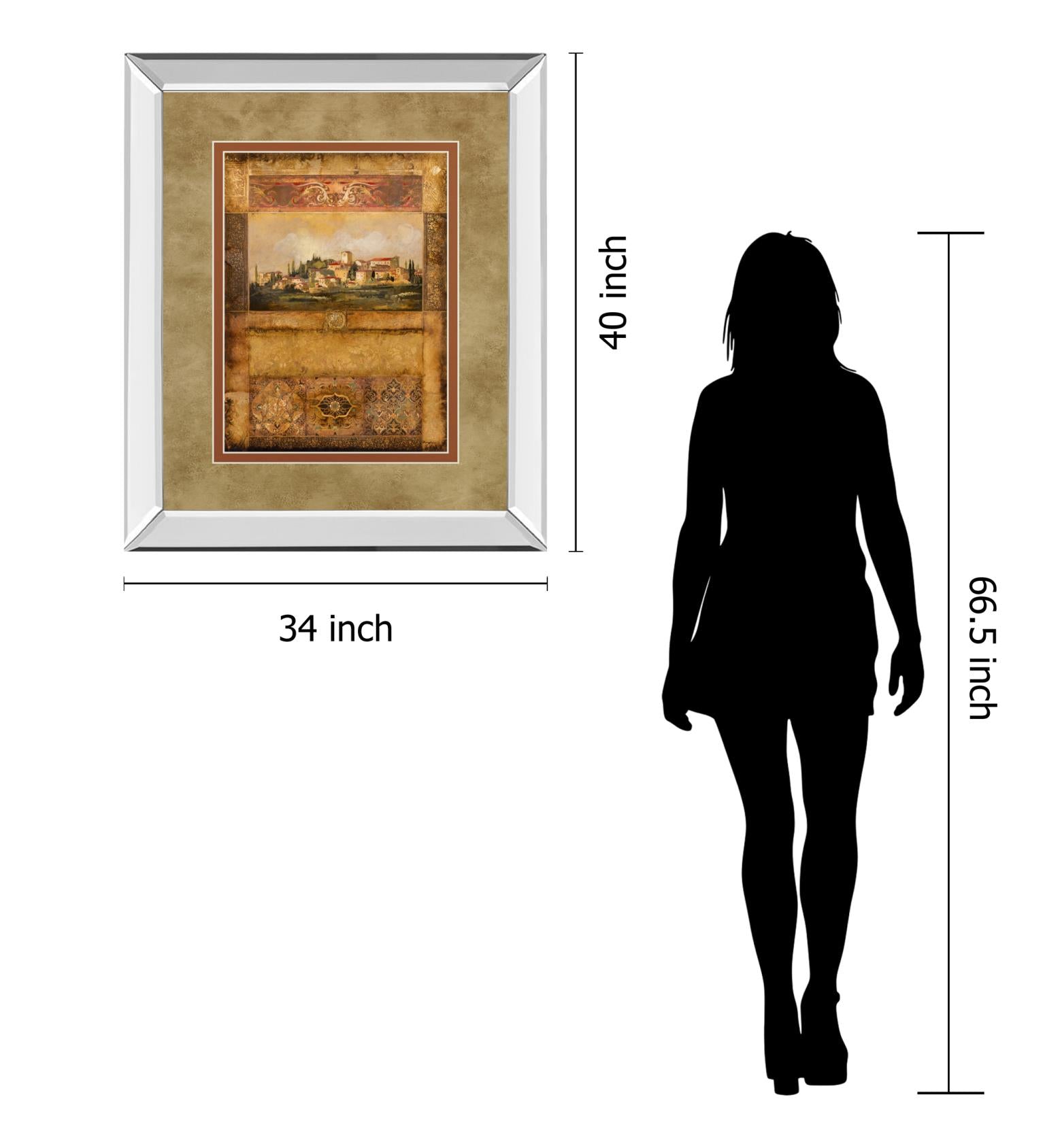 Mirrored Frame Centimento I By Douglas 34X40 Mirror Frame Print