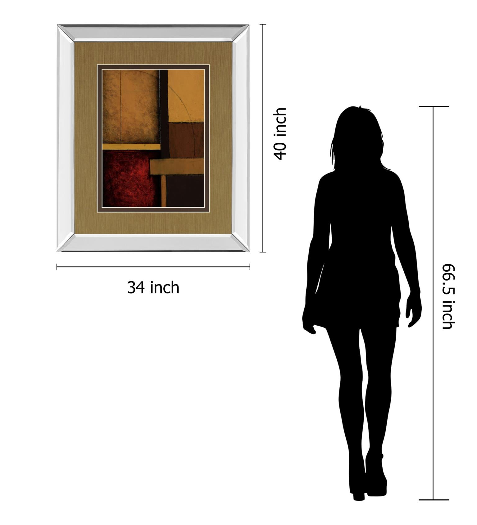 Mirrored Frame Gateways I By Patrick St. Germain 34X40 Mirror Frame Print