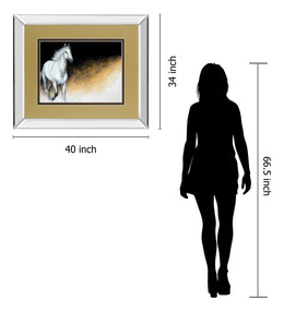 Mirrored Frame Light And Dark By Milenko Katic 34X40 Mirror Frame Print