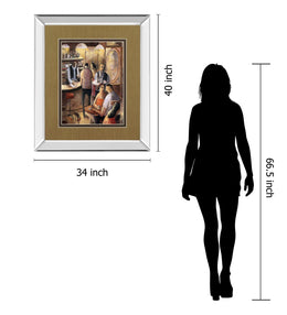 Mirrored Frame Entre Copas By Didier Lourenco 34X40 Mirror Frame Print