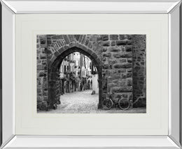 Mirrored Frame Bicycle Of Riquewihr By Monte Nagler 34X40 Mirror Frame Print