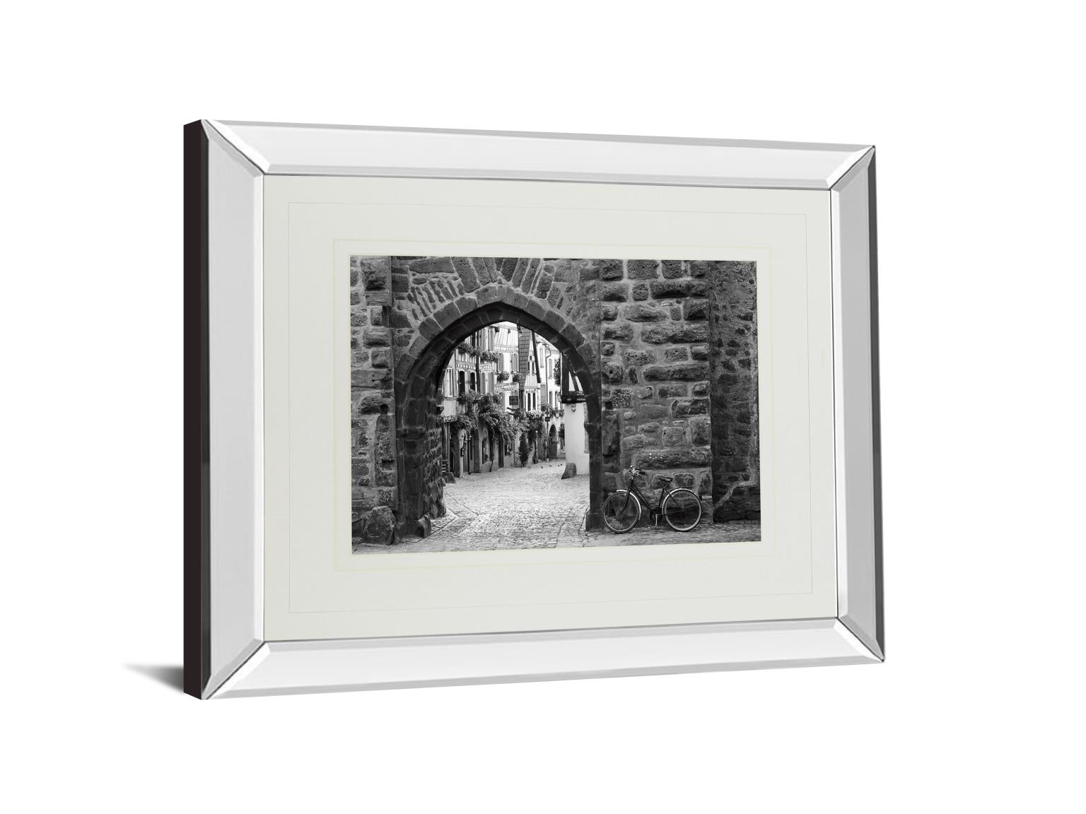 Mirrored Frame Bicycle Of Riquewihr By Monte Nagler 34X40 Mirror Frame Print