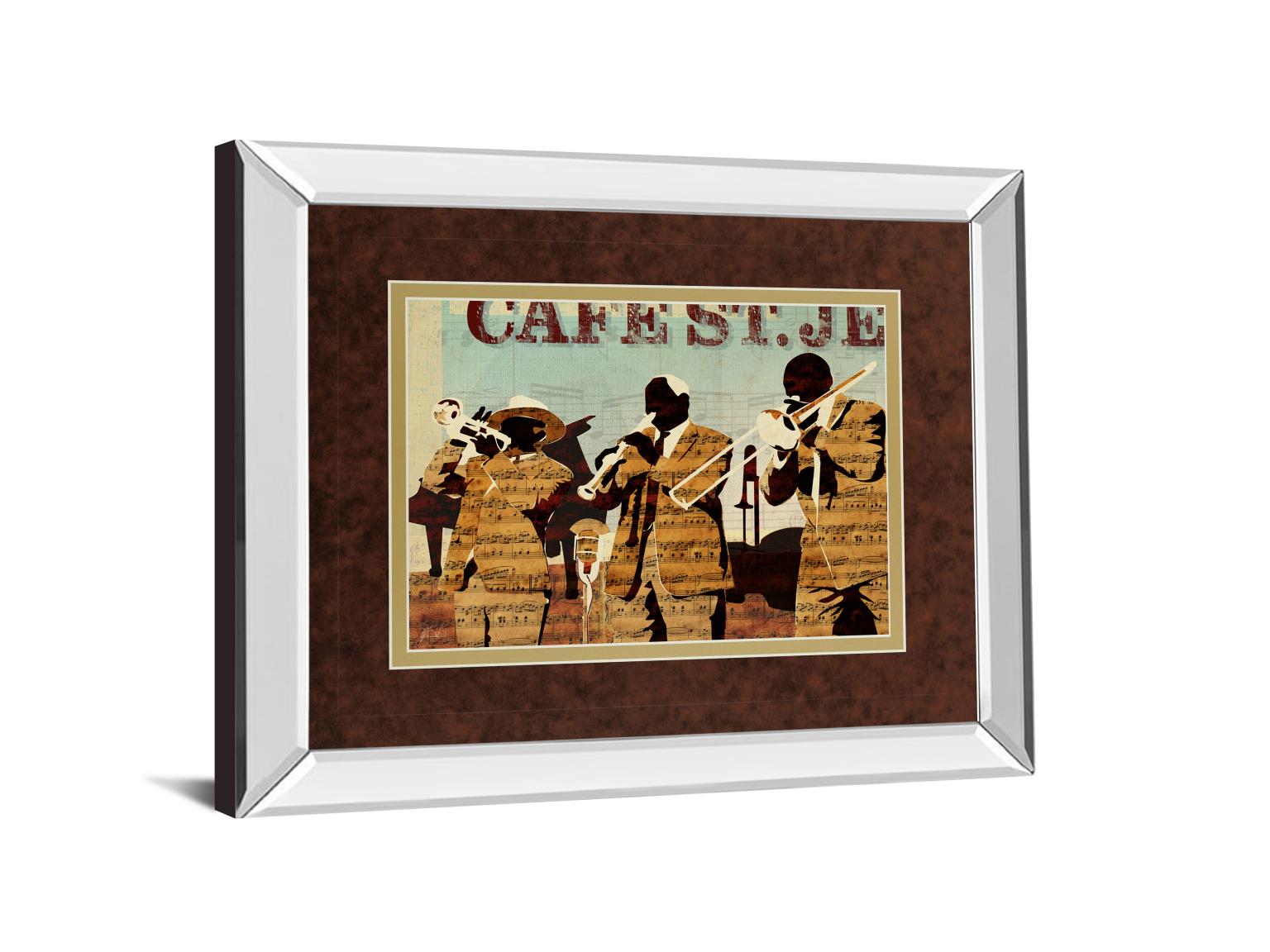 Mirrored Frame CafÃå Saint Jean By Kyle Mosher 34X40 Mirror Frame Print