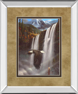 Mirrored Frame Eagle Portrait I By Leo Stans 34X40 Mirror Frame Print