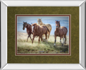 Mirrored Frame Morning Stroll By Wendy Caro 34X40 Mirror Frame Print