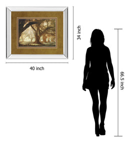 Mirrored Frame Oak Alley Morning Light By William Guion 34X40 Mirror Frame Print