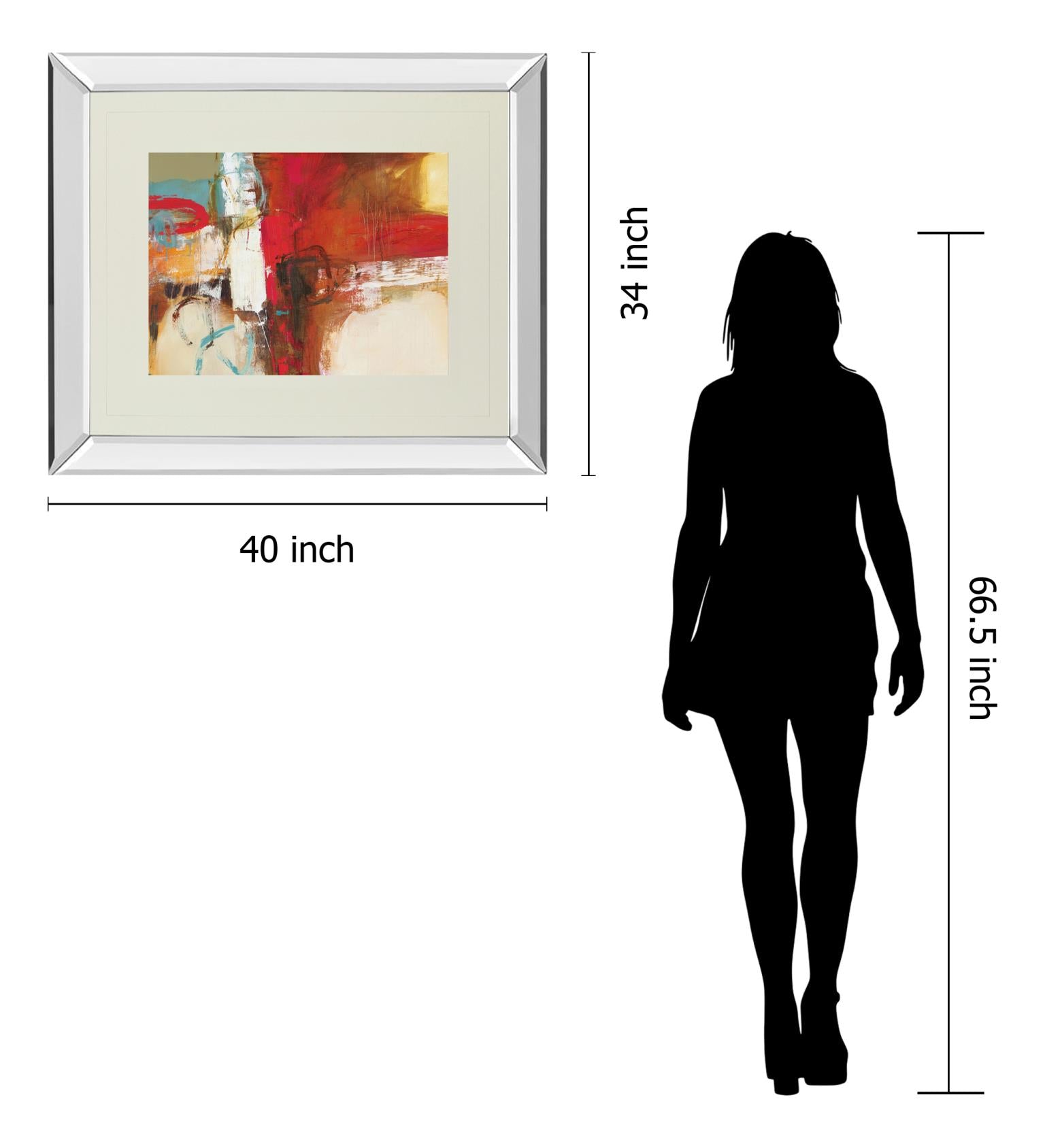 Mirrored Frame Woven By Natasha Barnes 34X40 Mirror Frame Print