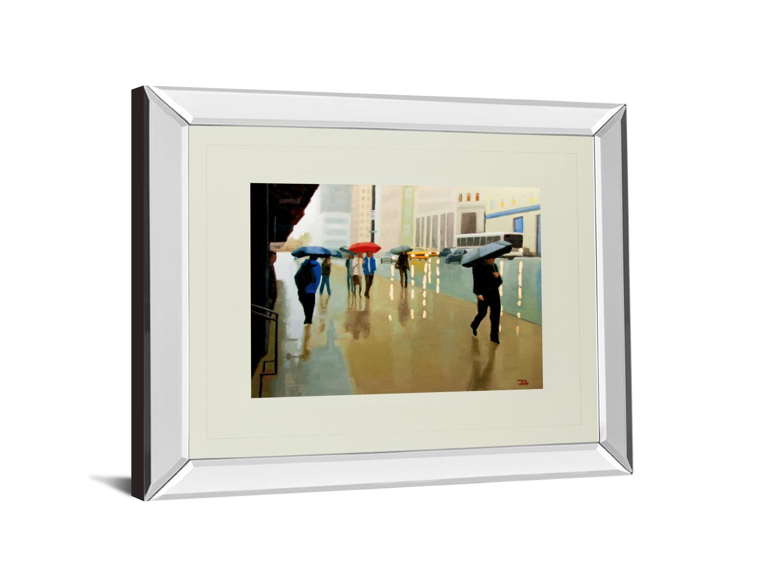 Mirrored Frame New York State Of Mind By Tate Hamilton 34X40 Mirror Frame Print