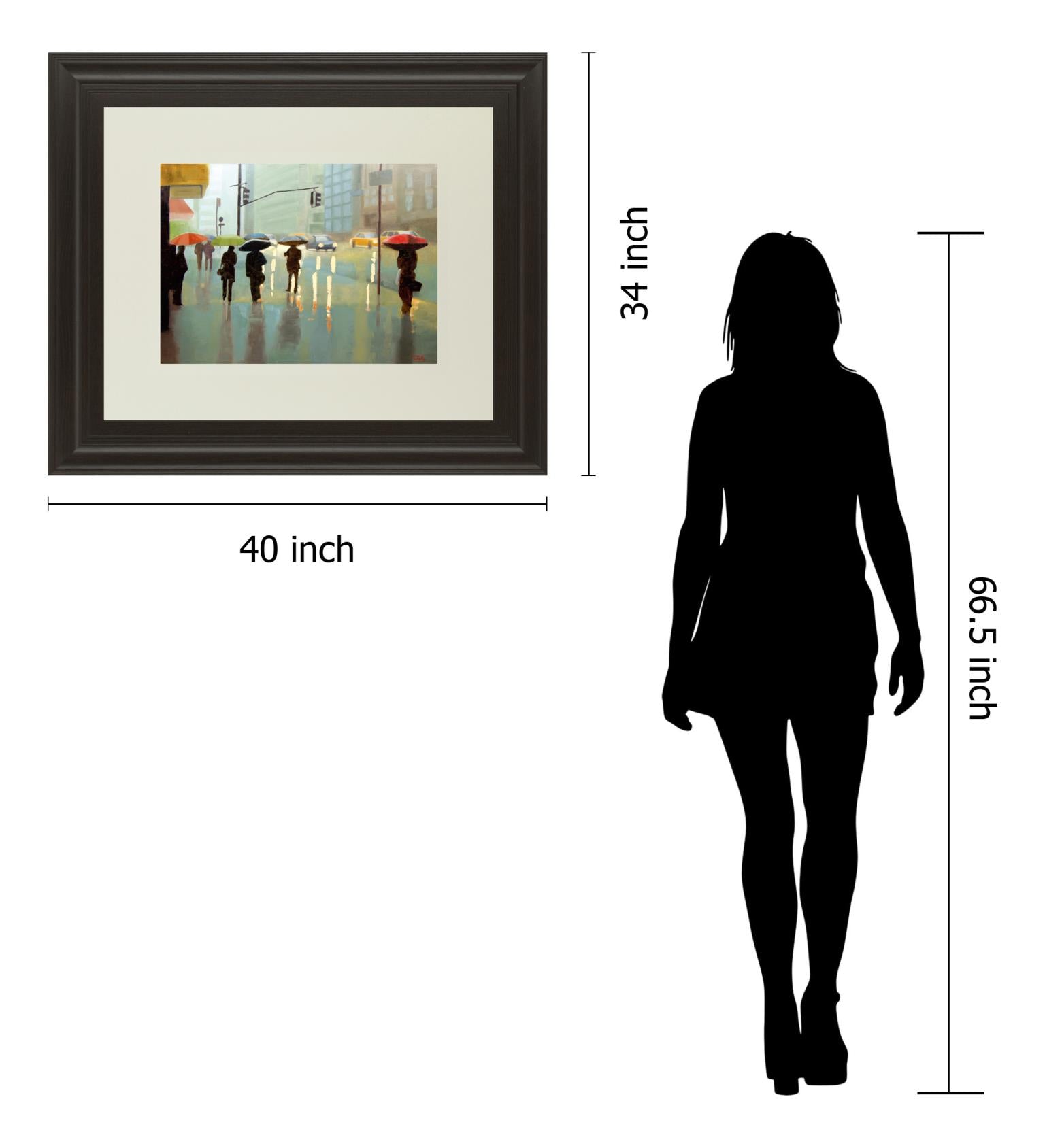 New York Reality By Tate Hamilton 34X40 Framed Print