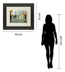 New York Reality By Tate Hamilton 34X40 Framed Print