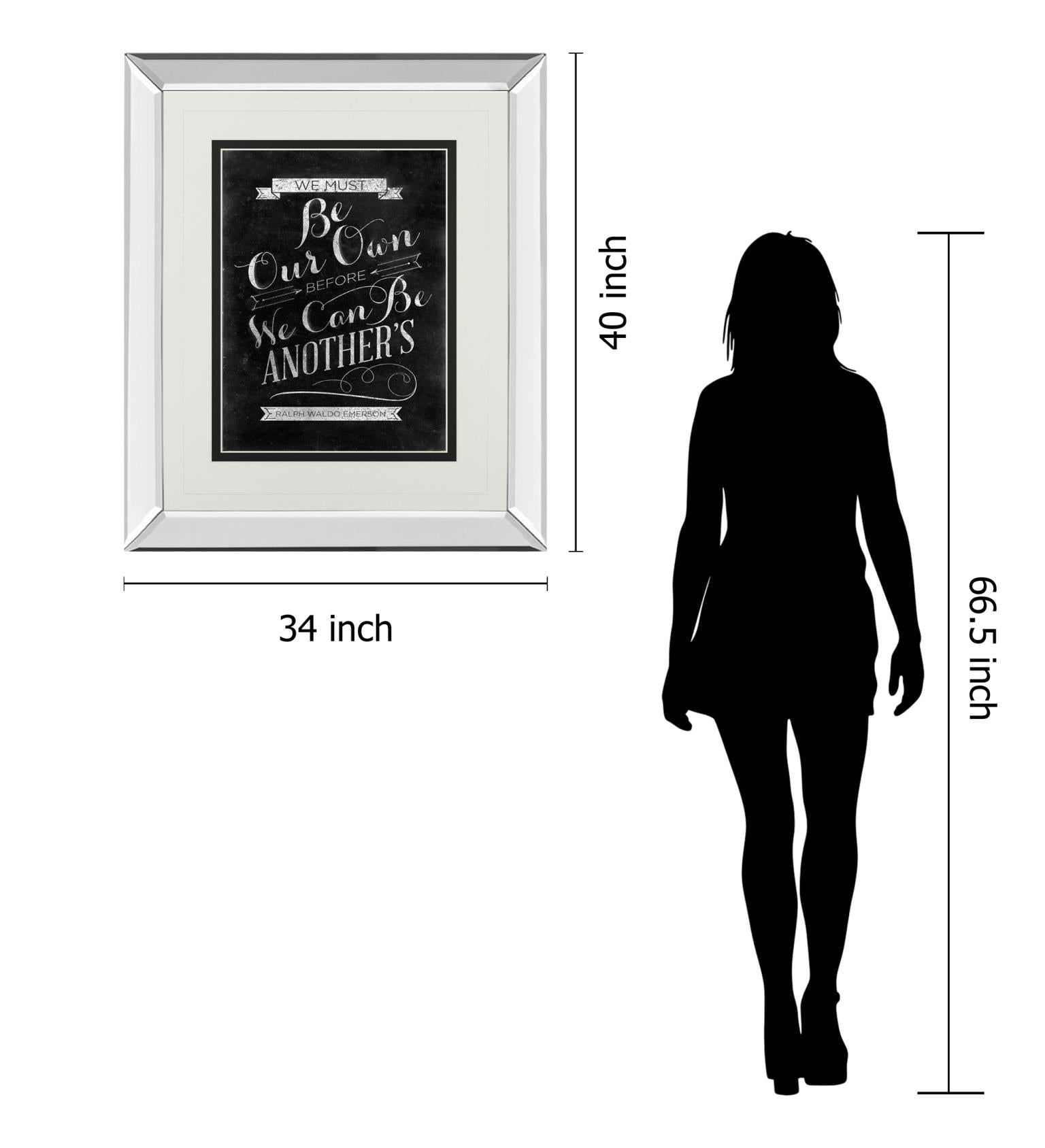 Mirrored Frame Be Our Own By Sd Graphic 34X40 Mirror Frame Print