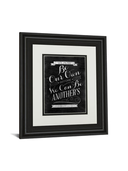 Be Our Own By Sd Graphic 34X40 Framed Print