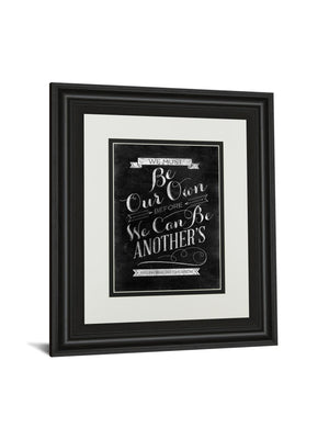 Be Our Own By Sd Graphic 34X40 Framed Print