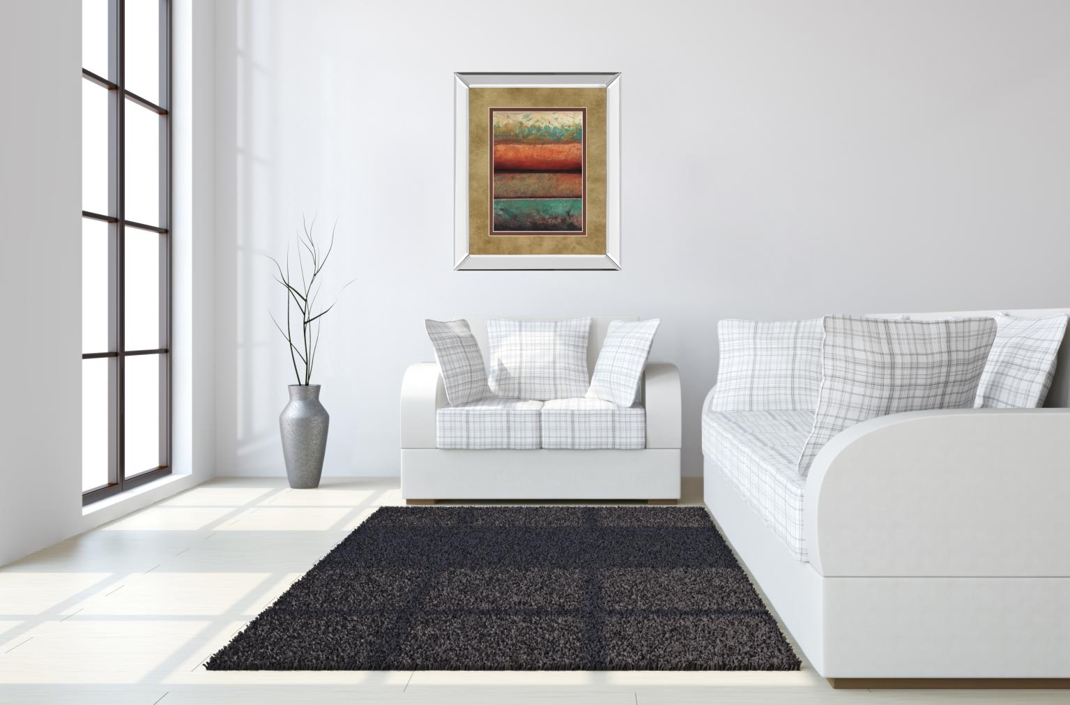 Mirrored Frame Excitement By Laurie Fields 34X40 Mirror Frame Print