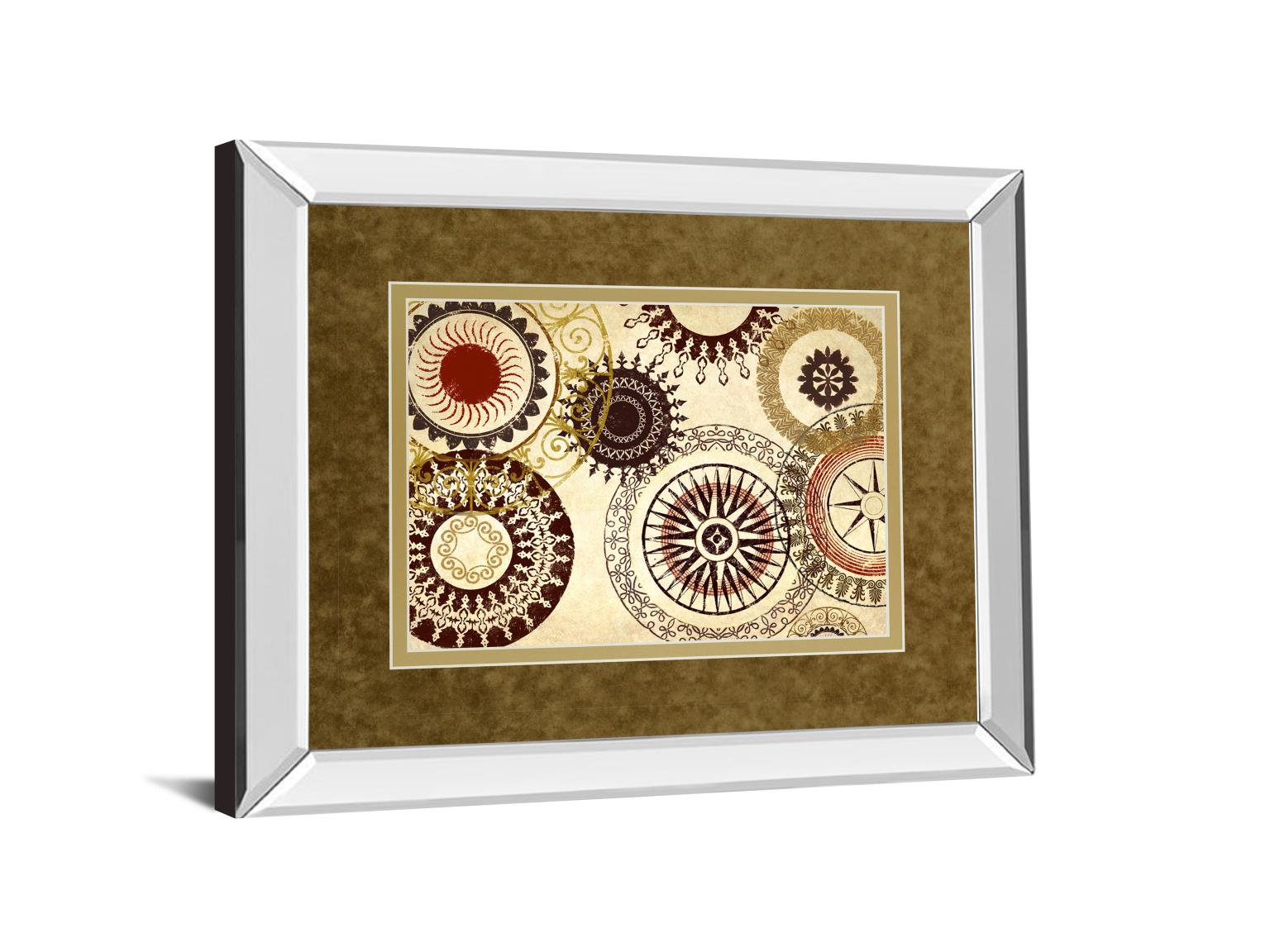 Mirrored Frame Â Egyptian Textile By Â Michael Marcon 34X40 Mirror Frame Print