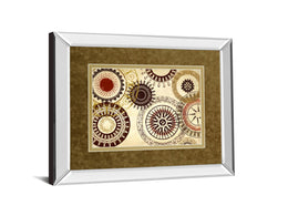 Mirrored Frame Â Egyptian Textile By Â Michael Marcon 34X40 Mirror Frame Print