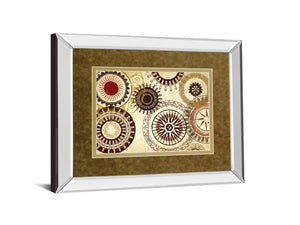 Mirrored Frame Â Egyptian Textile By Â Michael Marcon 34X40 Mirror Frame Print