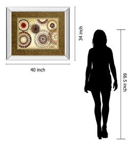 Mirrored Frame Â Egyptian Textile By Â Michael Marcon 34X40 Mirror Frame Print
