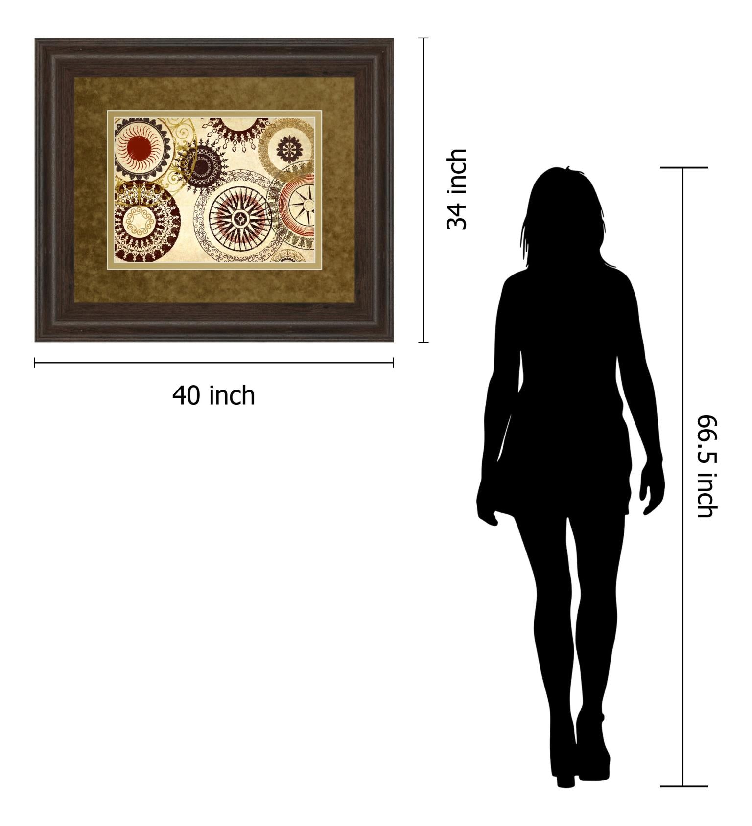 Â Egyptian Textile By Â Michael Marcon 34X40 Framed Print