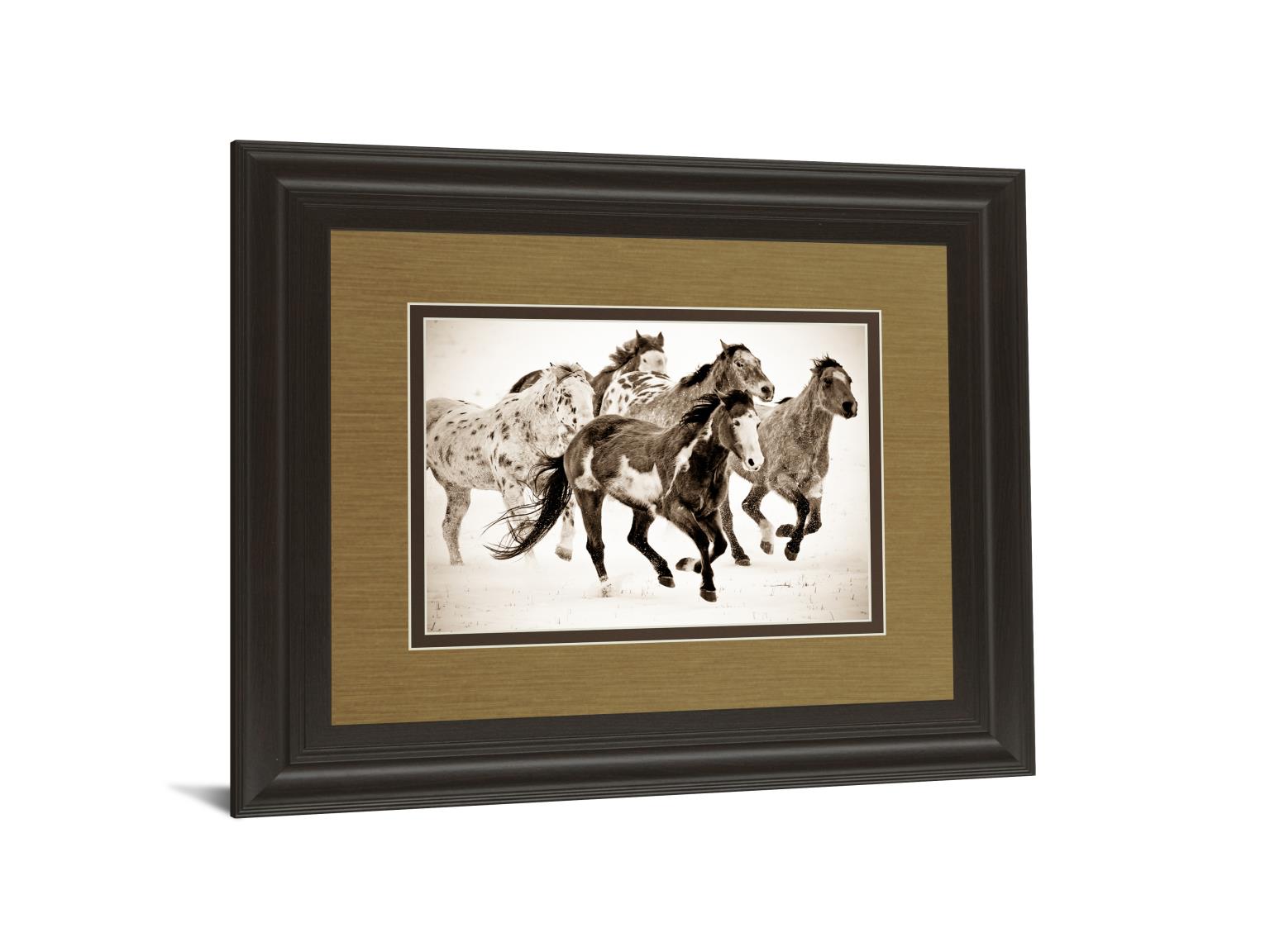 Painted Horses Run By Carol Walker 34X40 Framed Print