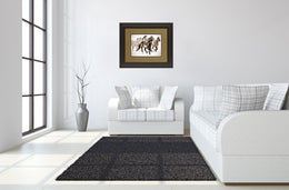 Painted Horses Run By Carol Walker 34X40 Framed Print