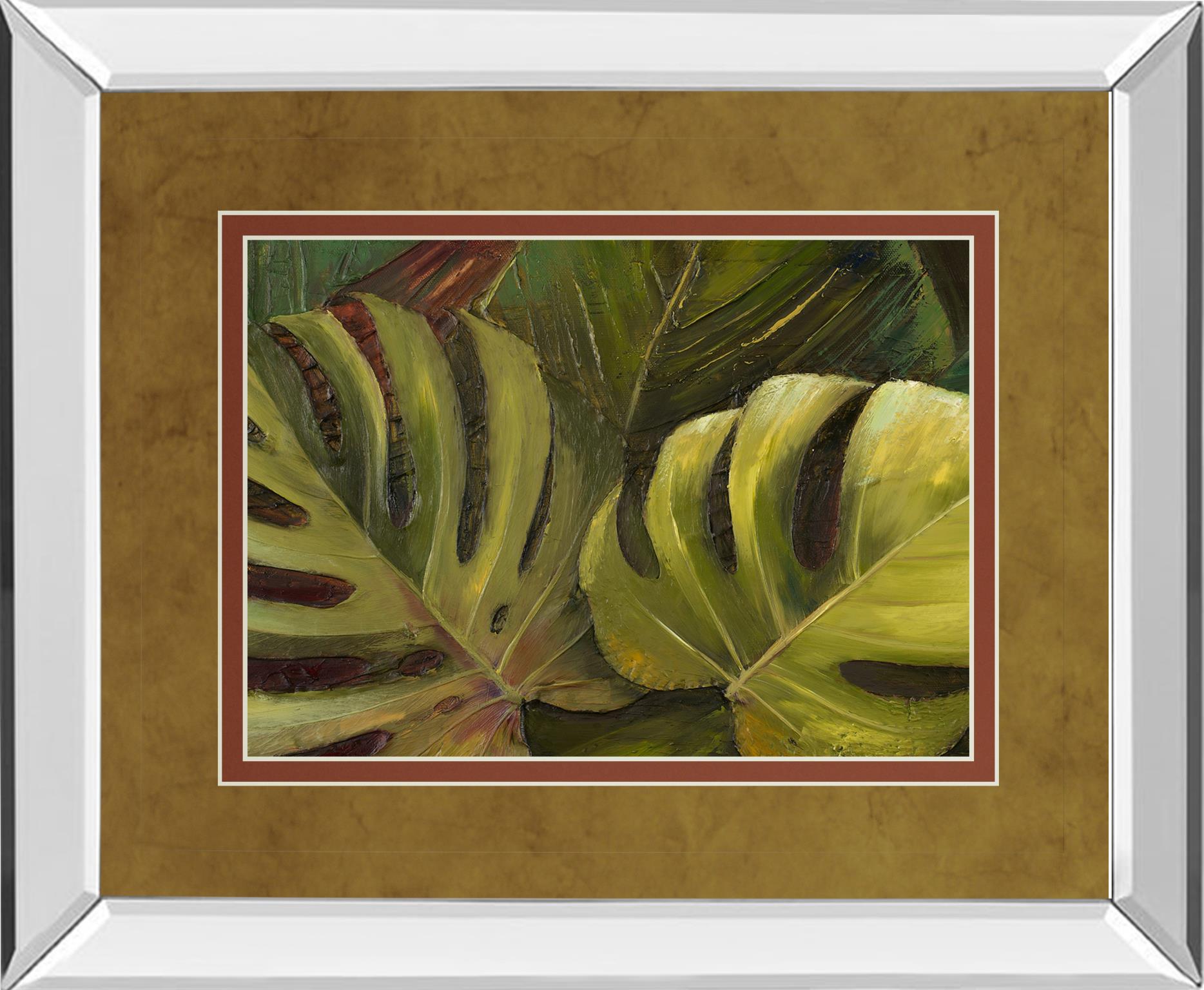 Mirrored Frame Green For Ever I By Patricia Pinto 34X40 Mirror Frame Print