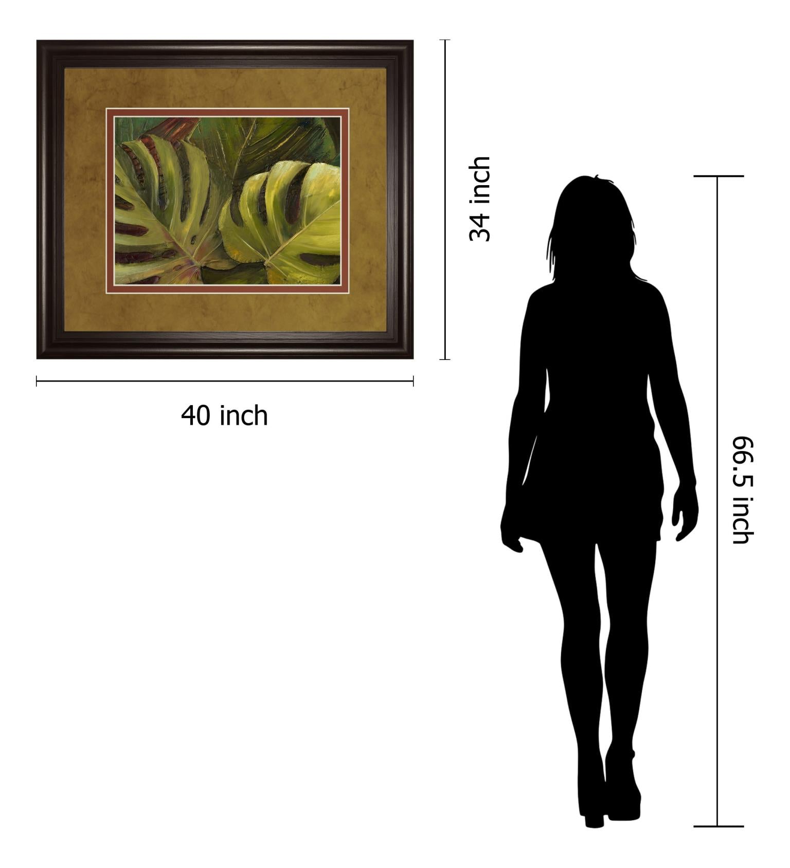 Green For Ever I By Patricia Pinto 34X40 Framed Print