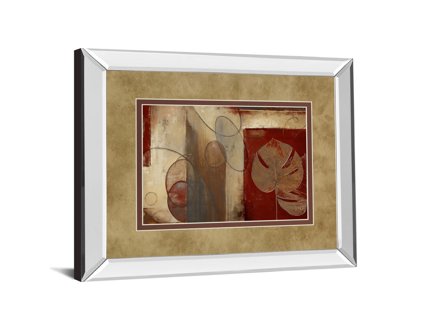 Mirrored Frame Inspiration In Crimson By Patricia Pinto 34X40 Mirror Frame Print