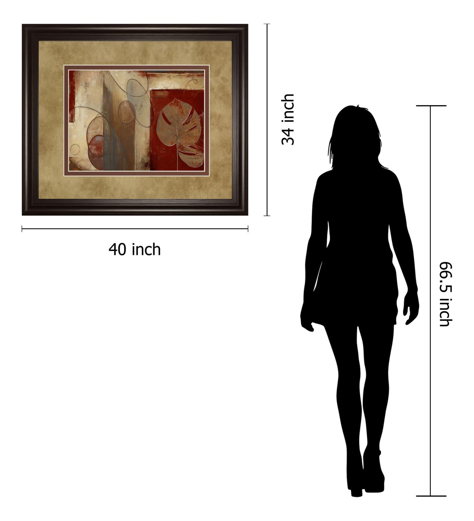 Inspiration In Crimson By Patricia Pinto 34X40 Framed Print