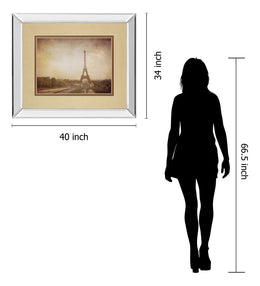 Mirrored Frame Tour De Eiffel By H. Jacks 34X40 Mirror Frame Print