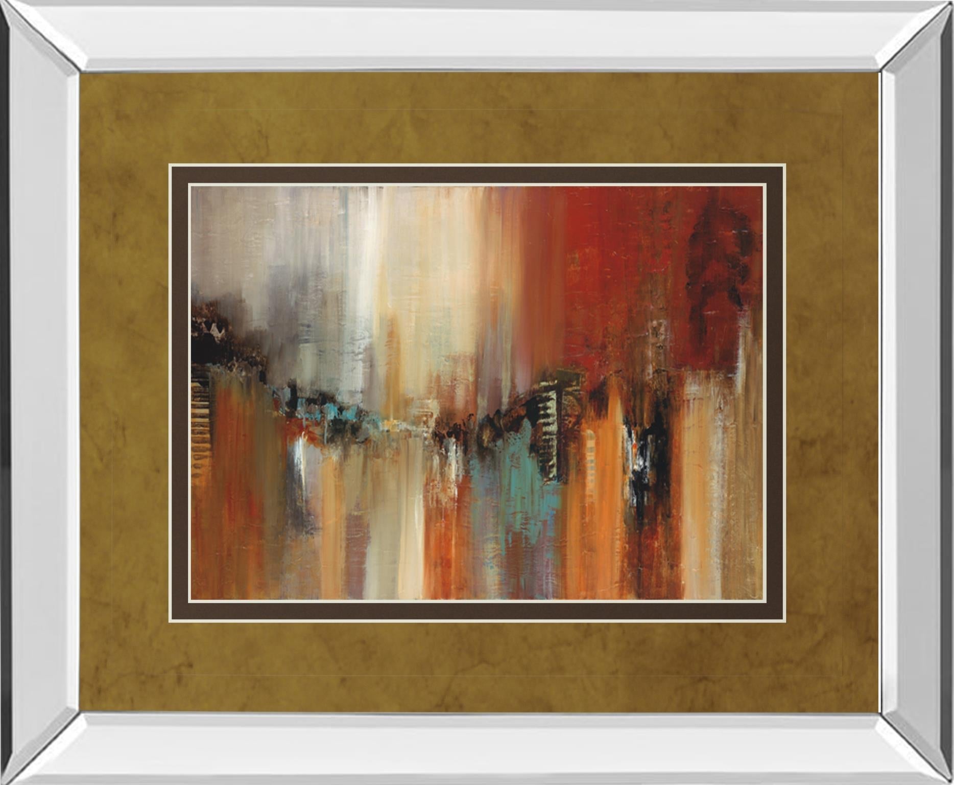 Mirrored Frame Skyline By Cat Tesla 34X40 Mirror Frame Print