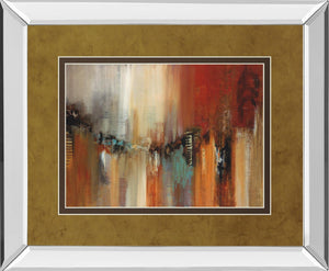 Mirrored Frame Skyline By Cat Tesla 34X40 Mirror Frame Print