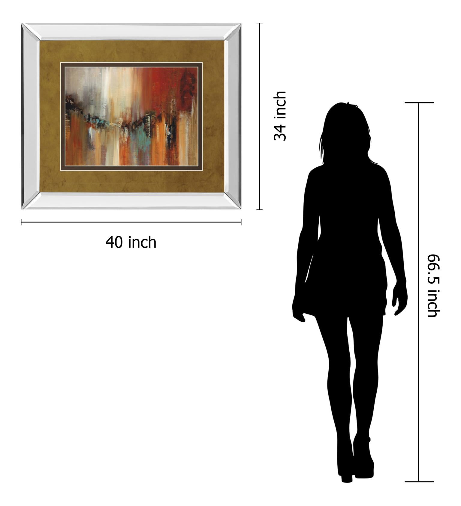 Mirrored Frame Skyline By Cat Tesla 34X40 Mirror Frame Print