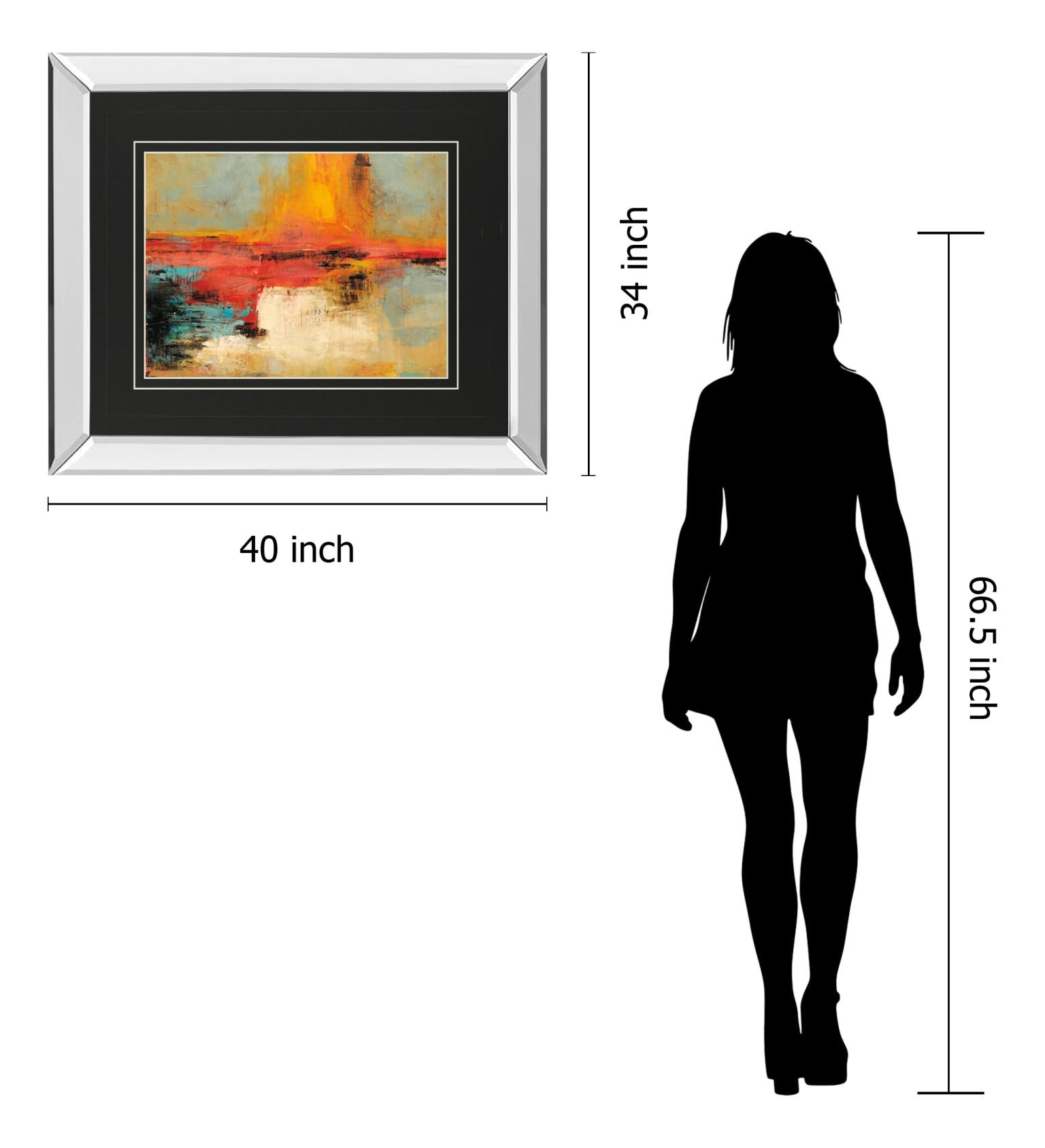 Mirrored Frame Acertijo By Santos Villareal 34X40 Mirror Frame Print