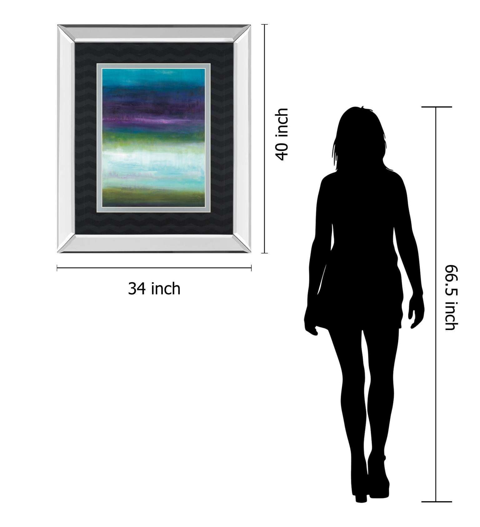 Mirrored Frame Midnight Mulberry By Wani Pasion 34X40 Mirror Frame Print