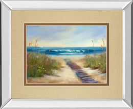 Mirrored Frame Serenity Ii By Karen Marguliss 34X40 Mirror Frame Print
