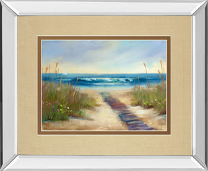 Mirrored Frame Serenity Ii By Karen Marguliss 34X40 Mirror Frame Print