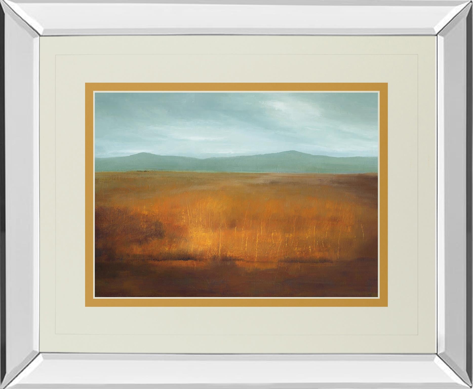 Mirrored Frame Last Light By Caroline Gold 34X40 Mirror Frame Print