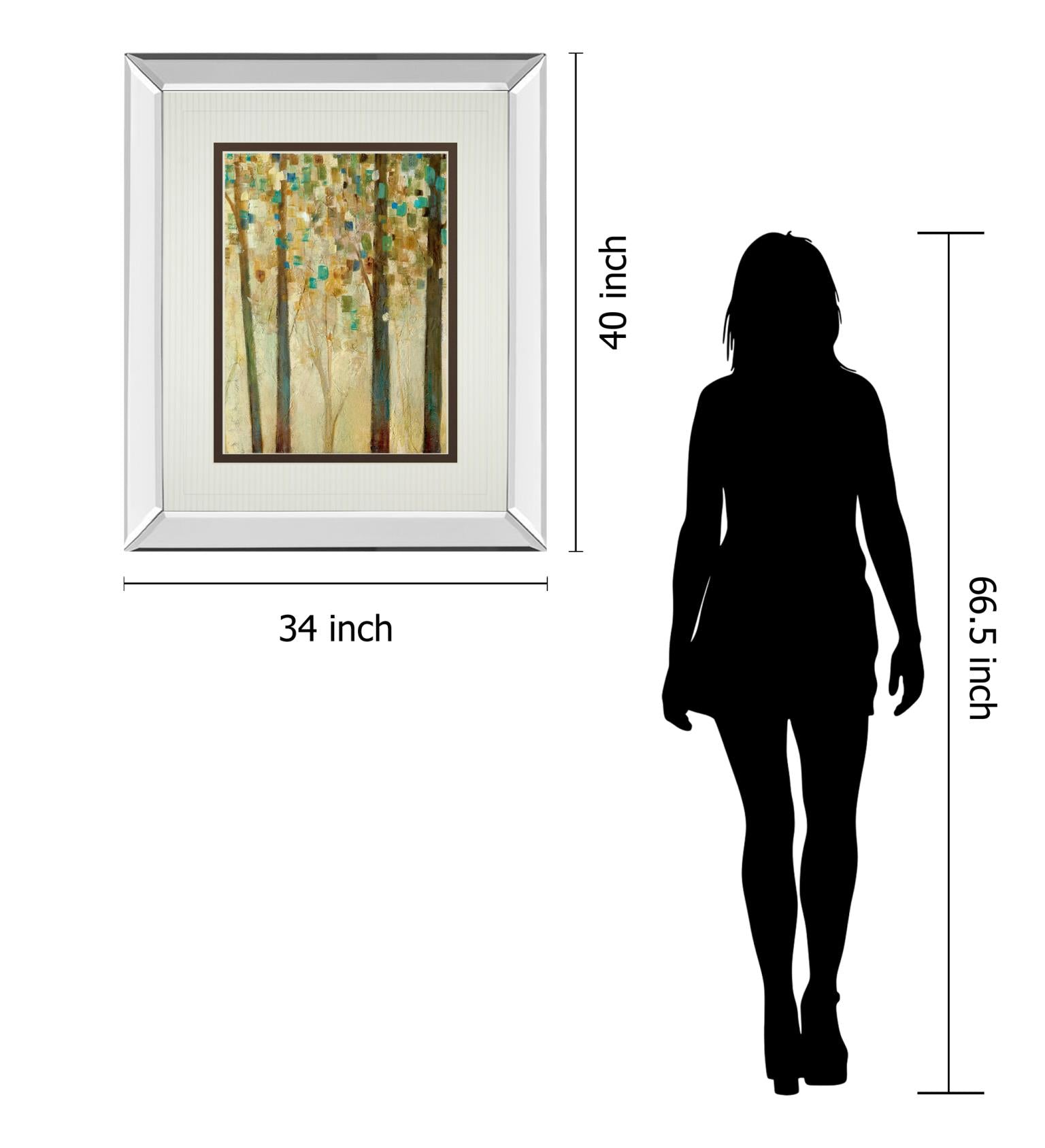 Mirrored Frame Reach For The Sun I By Carol Robinson ***Monl*** 34X40 Mirror Frame Print