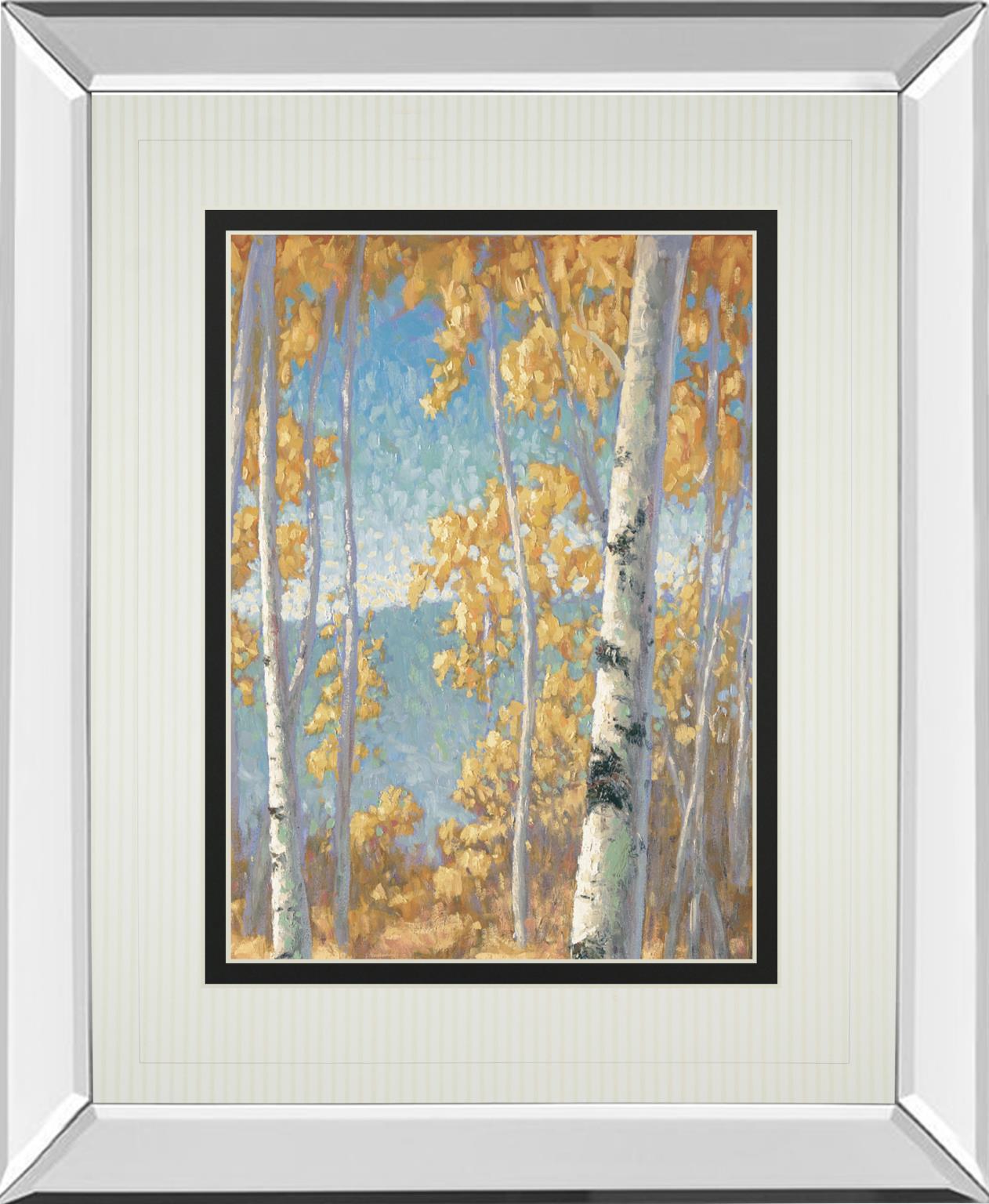 Mirrored Frame Honey Birch Ii By John Macnab 34X40 Mirror Frame Print