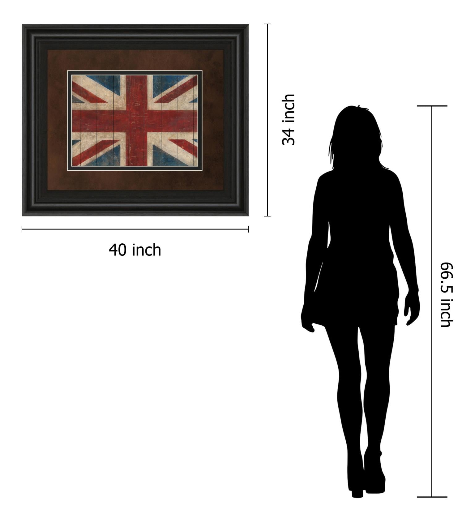 Union Jack By Avery Tillman 34X40 Framed Print