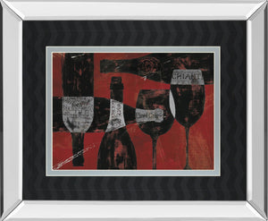 Mirrored Frame Wine Selection Iii By Daphane Brissonet 34X40 Mirror Frame Print