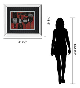 Mirrored Frame Wine Selection Iii By Daphane Brissonet 34X40 Mirror Frame Print