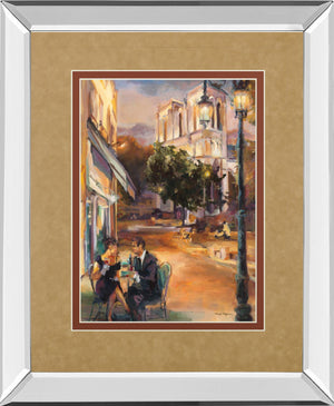 Mirrored Frame Twilight Time In Paris By Marilyn Hageman 34X40 Mirror Frame Print