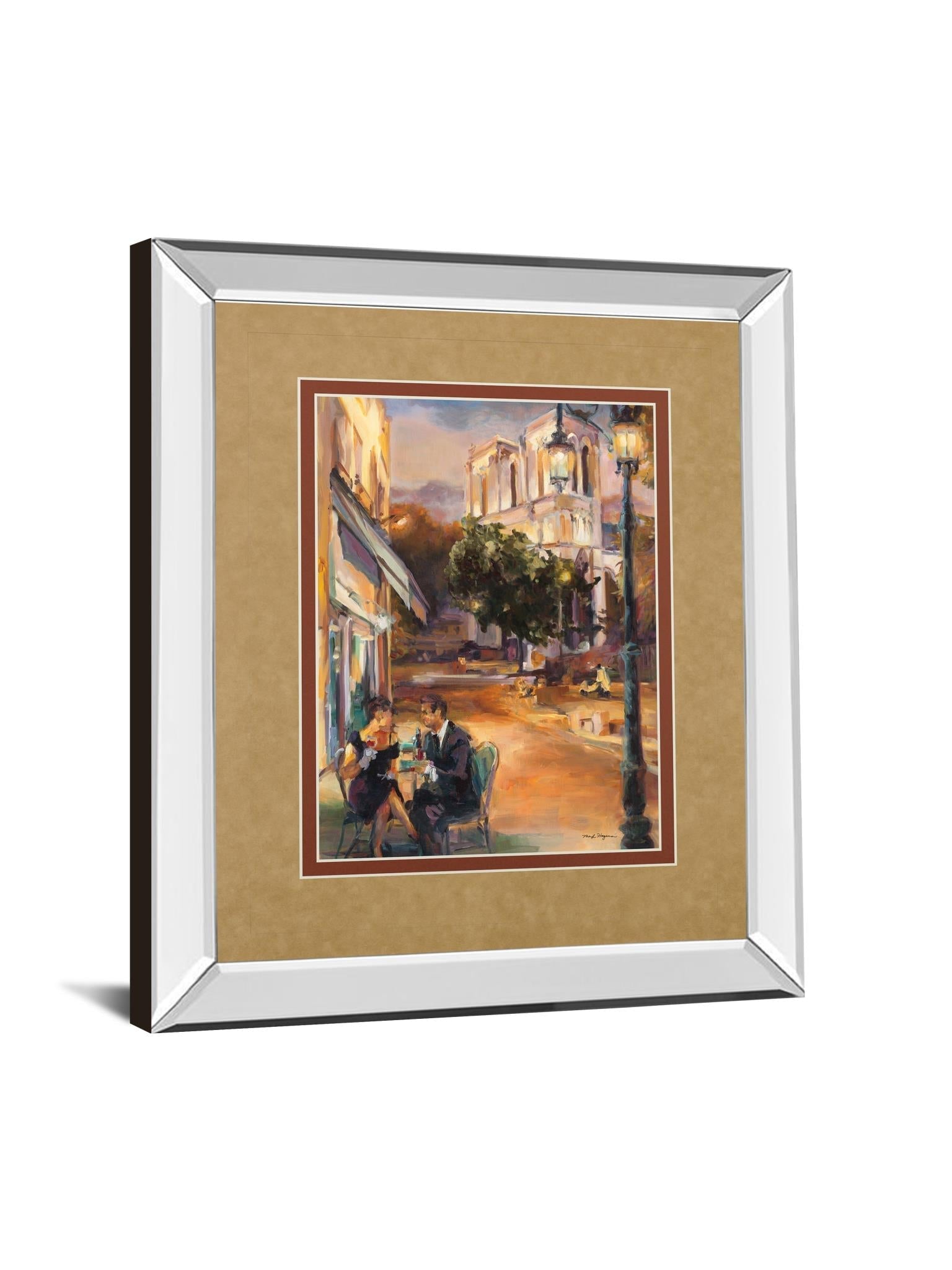 Mirrored Frame Twilight Time In Paris By Marilyn Hageman 34X40 Mirror Frame Print