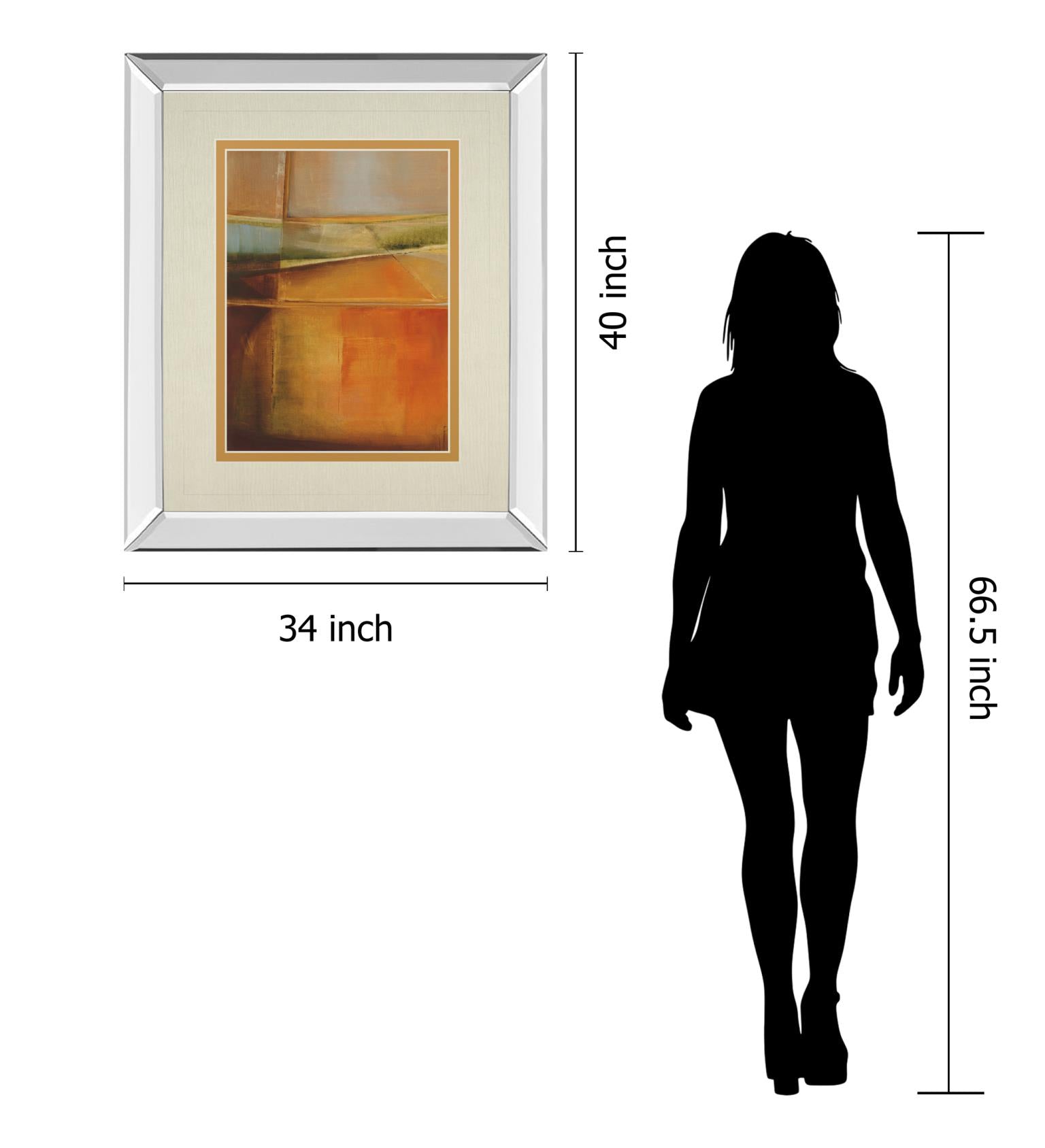 Mirrored Frame Head Over Heels By Helen Shulman 34X40 Mirror Frame Print