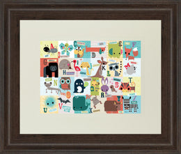 Animal Abc By Julian Phillips 34X40 Framed Print