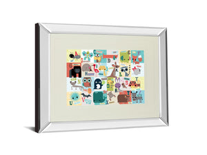 Mirrored Frame Animal Abc By Julian Phillips 34X40 Mirror Frame Print